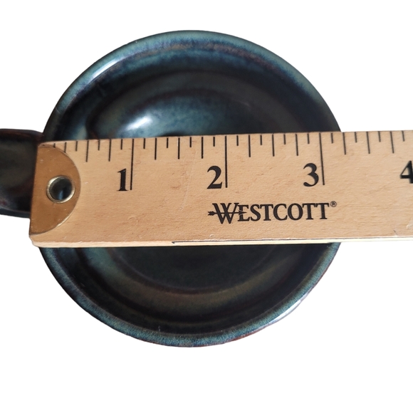 Set of 2 Handmade Pottery Mugs Ceramic Mugs Earth Tones With Lids - Picture 7 of 14